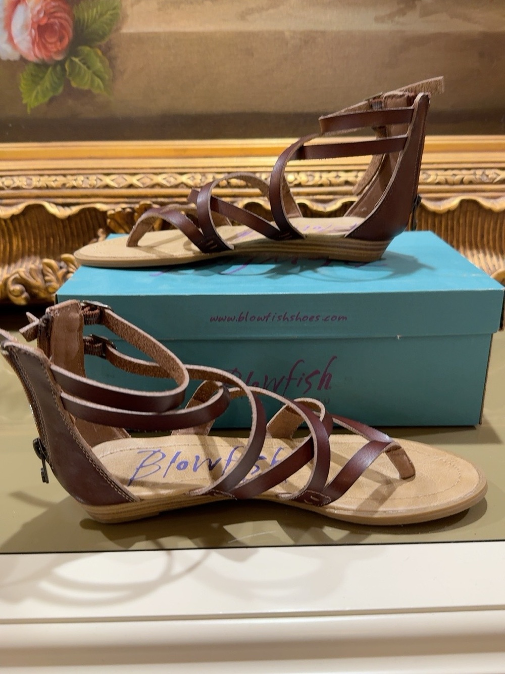 Blowfish Malibu Bungalow Gladiator  Sandals Size 7.5 EUC New in Box